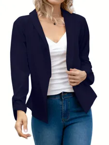 Stylish women open front blazer cardigan casual long sleeve fall fashion outerwear jacket