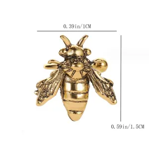 Vintage goldene Legierung Biene Ohrklemme Goth Insekts Knorpelclip für Damen Schmuck.