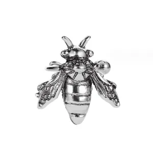 Vintage Silber Biene Ohrklemme für Damen, gotische Insekten Knorpel Ohrring, Legierung.