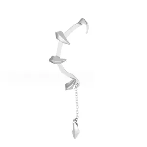 Gotische Punk Silber Klaue Ohrkappe Stachel Wickel Kette Gothic Schmuck Detailansicht