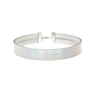 Harajuku Laser PU Leder Choker Halskette Für Damen Personalisierte Reflektierende Punk Stil Halsband Party Schmuck Geschenk