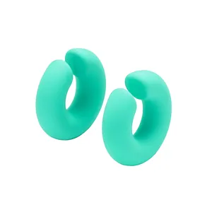 Orecchini a cerchio chunkey opachi in acrilico a forma di C orecchini alla moda donna