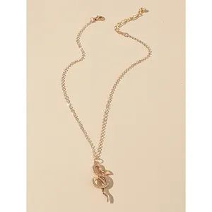 Modieuze gouden slangen hanger ketting met verstelbare ketting voor vrouwen en meisjes chic