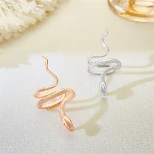 Exquisite 3D Schlangen Ohrklemmen verstellbare Ohrmanschetten Schmuck für Damen elegant neu