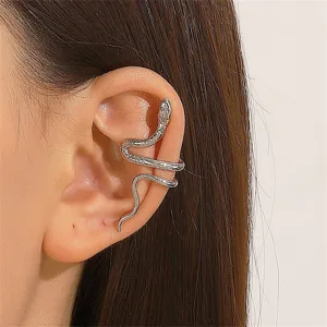 Individuell Zinklegierung Schlange Ohrklemme Verstellbar Ohne Ohrloch Knorpel Ohrclip Galvanisiert Tier Ohrschmuck Für Damen