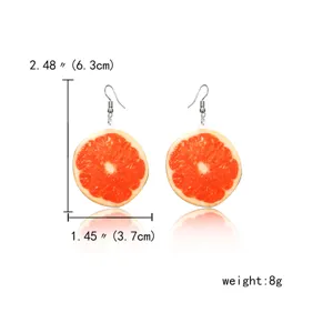 Acryl grapefruit plakje oorbellen leuke fruit hangende oorbellen voor dames sieraden
