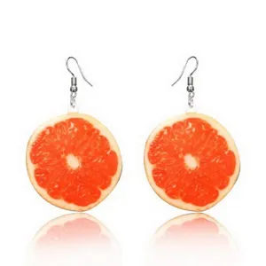 Leuke Frisse Acryl Simulatie Fruit Hanger Oorringen Voor Dames Koreaanse Stijl Kokosnootboom Peer Banaan Mango Schijf Oorbellen Zomervakantie Sieraden