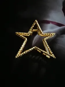 Pinza de pelo de estrella dorada pinza geométrica de metal para mujer accesorio elegante