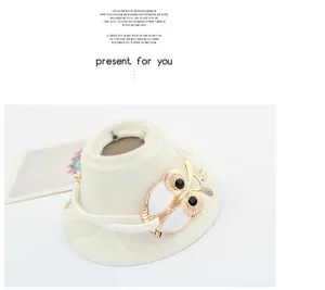 Korean style retro fashion owl bracelet with gold metal white enamel design for women daily wear
