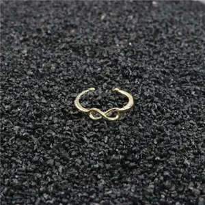 Anillo de dedo del pie símbolo infinito oro ajustable metal forma 8 joya de playa