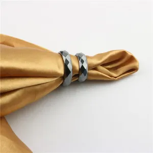 Magnetic hematite ring faceted minimalist couple rings fashion jewelry chic accessory