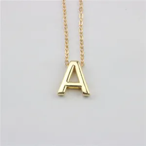 Gouden letter A hanger ketting voor dames, minimalistische initiaal sleutelbeen sieraden.