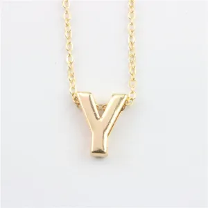 Gouden initiaal letter Y hanger halsketting delicate sleutelbeen ketting sieraden.
