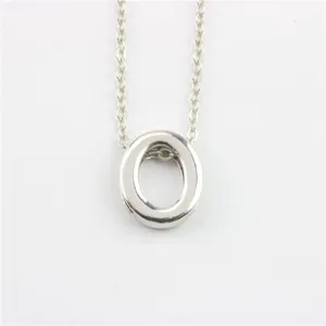 Zilveren letter O hanger ketting minimalistische mode sleutelbeen ketting accessoires