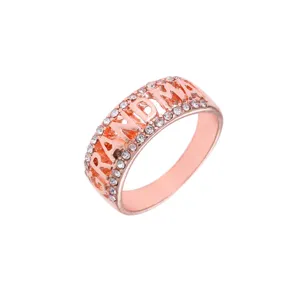Roségoud kristal GRANDMA ring moederdag cadeau mode sieraden band voor vrouwen