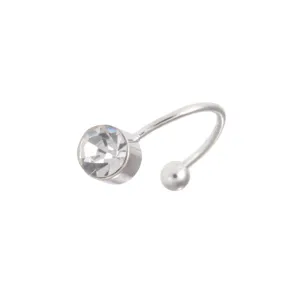 U-shaped rhinestone ear bone clip, non-pierced design with sparkling crystal details.