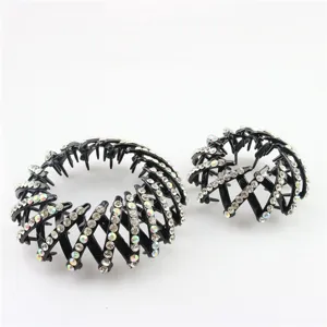 Sparkling rhinestone bird's nest hair clip ponytail holder fashion hair accessory