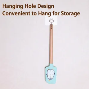 Silicone Spatula Wood Handle Baking Spatula Cake Cream Scraper Kitchen Cooking Tool