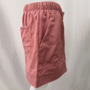 Women casual pink shorts high waist elastic band summer daily wear comfortable apparel