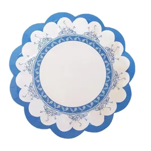18cm Chinese blauw-witte porseleinen papieren borden wegwerp vintage feest huwelijk