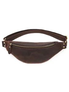 Men Genuine Leather Chest Bag Vintage Casual Waist Pack Fashion Outdoor Travel Small Crossbody Bag Cowhide Phone Pouch