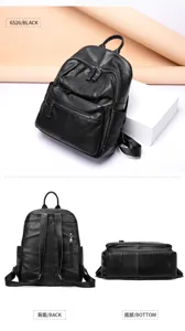 Genuine leather backpack for women, trendy fashion large capacity daily casual travel bag.