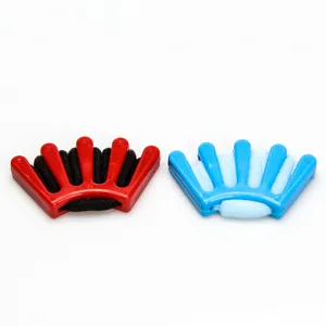 Conjunto de herramientas para trenzar cabello de cinco dedos, accesorios DIY rojos vivos.