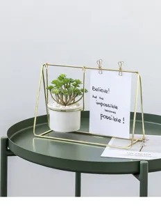 Cornice portafoto creativa nordica pianta succulenta in vaso finta decorazione casa