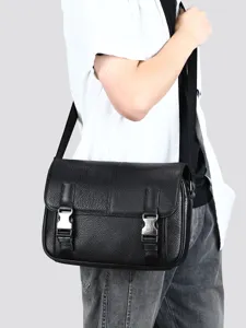 Vintage Genuine Cowhide Leather Men's Shoulder Bag Casual Versatile Soft Leather Messenger Bag Business Crossbody Bag