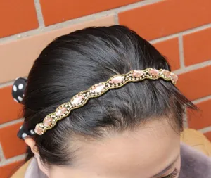 Handgemaakte kralen strass haarband markies kristal bruid haaraccessoires elegante hoofdband