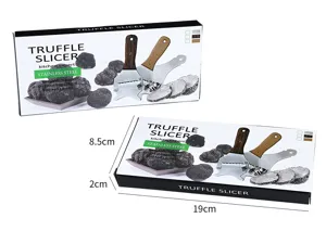 Stainless steel truffle slicer with wooden handle kitchen tool for chocolate and cheese