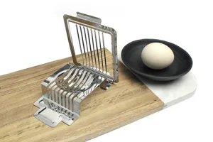 Stainless steel egg slicer kitchen tool wire cutter for hard boiled eggs food prep gadget