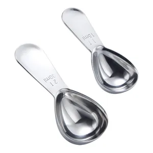 Stainless steel measuring spoon set, 15ml 30ml coffee scoop for kitchen baking tools.