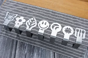 Morsetti per toaglia in acciaio inossidabile clip decorative pesanti per tavolo da pranzo