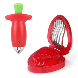 Set tagliafragole e denocciolatore creativo in acciaio inossidabile utensile cucina