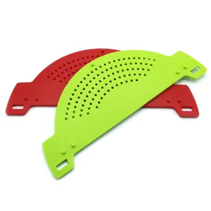 Silikon Topfsieb Kueche Lebensmittel Filter Wasser Ablaufloch Clip-on Pfannen Abgiesser