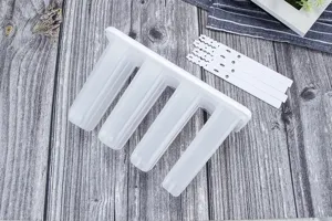 4-cavity plastic ice pop mold with sticks diy homemade popsicle maker with lid