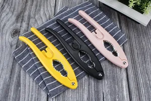 Zinc alloy multi-purpose nutcracker walnut plier kitchen tool detail view 3 colors set