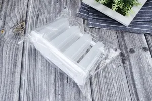 Detailed view of the 4-cavity plastic ice pop mold with lid, showing clear material and design.