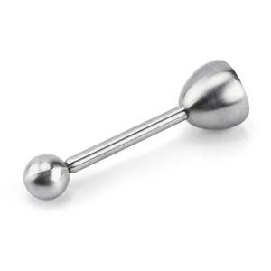 Roestvrijstalen eieropener eiersnijder en eierdopje kookgereedschap voor in de keuken.