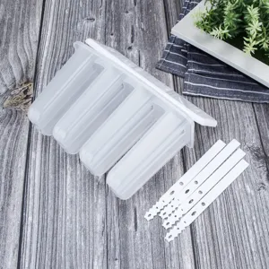 Plastic Ice Pop Mold Ice Cream Maker Mold With Lid Kitchen Ice Cube Tray Mold Tool DIY Homemade Popsicle Mold