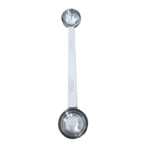 Stainless steel dual head measuring spoon double sided coffee scoop kitchen measuring tool