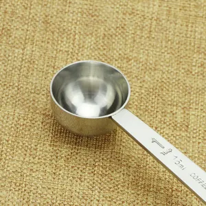 Stainless steel measuring spoon 15ml 1 tbsp coffee scoop kitchen tool for precise cooking baking