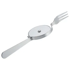 Cortador de Pizza de Acero Inoxidable Con Tenedor Cuchillo de Rueda de Pastel Multifuncional Herramienta de Cocina