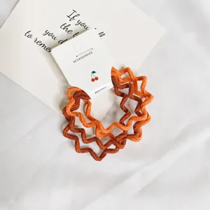 Koreaanse stijl golvende haarelastiekjes set eenvoudige krullende scrunchies dames
