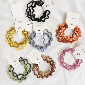 Koreaanse Stijl Satijn Golgenda Haarelastiekjes Minimalistisch Effen Kleur Elastische Scrunchies Hoge Elasticiteit Golariseerde Paardenstaart Houder Banden Voor Vrouwen Meisjes Dagelijkse Haaraccessoires