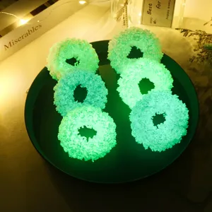 Glow in the dark hair scrunchies fluorescent hair ties luminous elastic hair bands for women