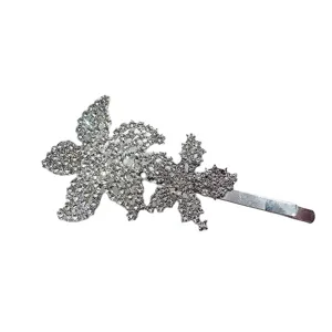 Pince à cheveux fleur strass style coréen barrette cristal brillante accessoire mignon