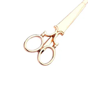 Vintage rose gold scissor shaped hair clip elegant metal hairpin for women daily wear.