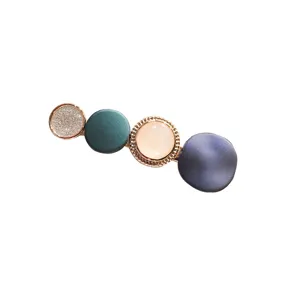Lindo pasador de pelo decorativo de múltiples círculos color macaron para mujeres, elegante.